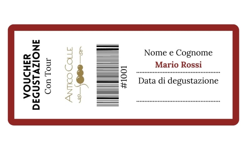 fac simile voucher degustazione con tour